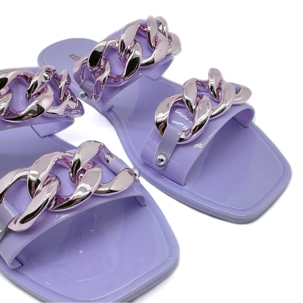 Kenneth Cole Naveen Chain Jelly Sandal Lilac Purple Size 7 - Picture 4 of 10